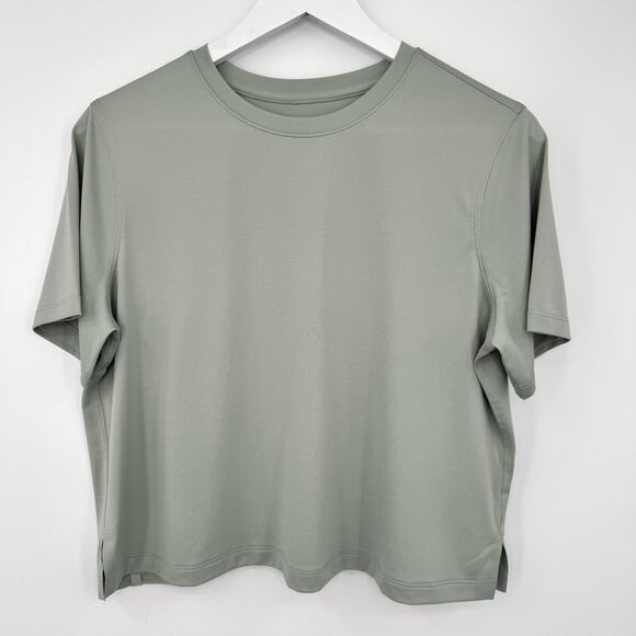Lululemon NEW Ultralight Waist-Length T-Shirt Size 10 Jade Grey No-Stink Zinc™ - Picture 7 of 14